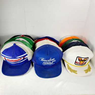 Vintage Snapback Mesh Trucker Hats Lot Of 19