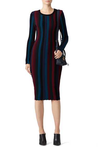 Milly Chevron Vertical Stripe Dress