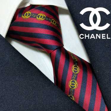 Chanel Tie Coco Mark Stripe Regimental High Brand 