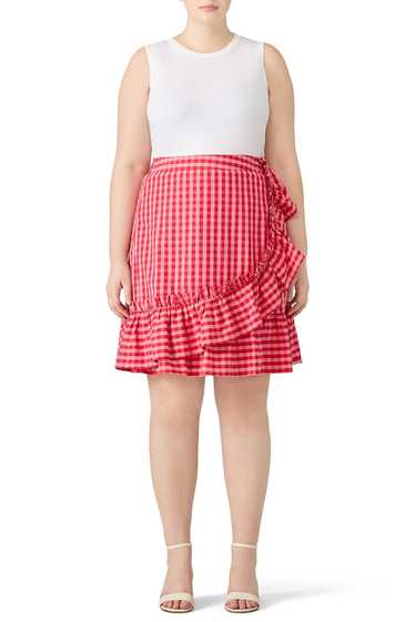 Draper James X ELOQUII Red Gingham Skirt