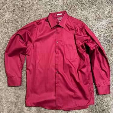 Vintage Van Heusen “maroon” long sleeve shirt 90s 