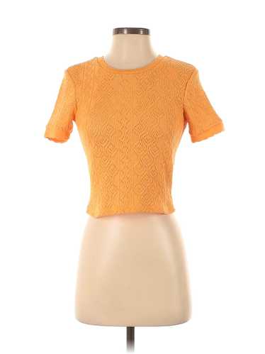 Zara Women Orange Short Sleeve Top S