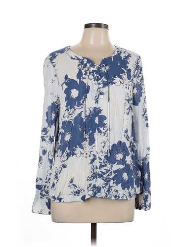 CALVIN KLEIN JEANS Women Blue Long Sleeve Blouse L