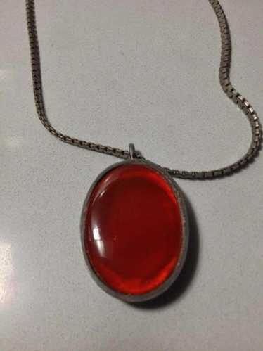 Designer Sterling Silver Necklace with Carnelian P