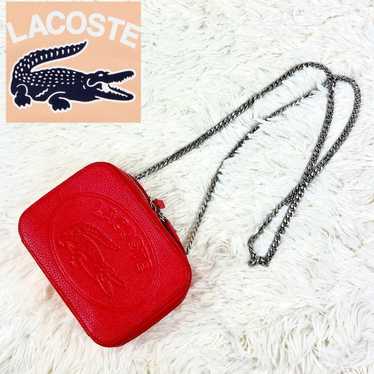 Lacoste Chain Shoulder Bag Red Mini Bag Pouch