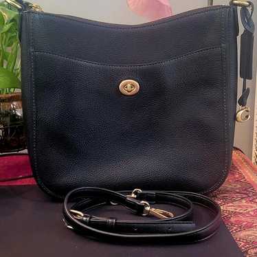 Coach Chaise crossbody black pebbled leather