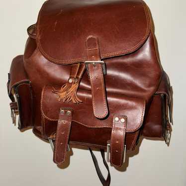 Genuine Leather Brown BackPack