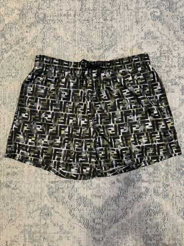 Fendi Fendi Camouflage FF Print Swim Trunks