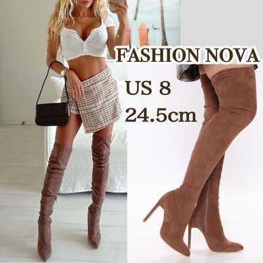 【Like New 24.5cm】Fashion Nova High Heel Knee-High 