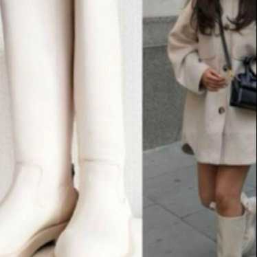 ZARA rubber boots long boots ecru 37 H&M