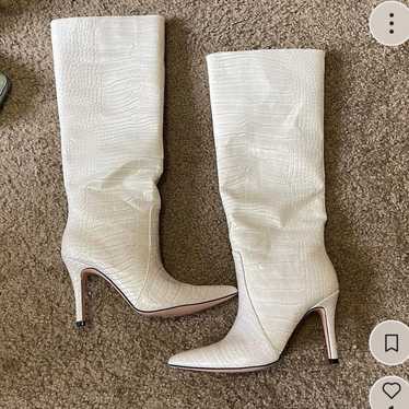 White croc boots