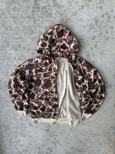 Camo × Streetwear × Vintage 1970s Camo Zip Up Hood