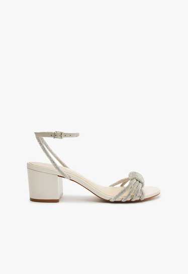 SCHUTZ Jewell Mid Block Leather Sandal