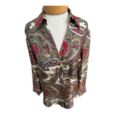 Vintage Talbots 100% silk paisley print blouse