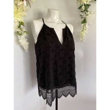 Vintage Joie Women's Black  Lace Top