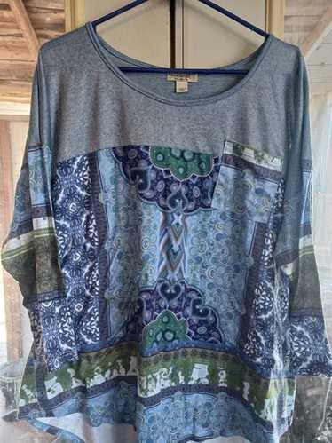 One World 2x High  Low Tunic Multiple Color Three… - image 1