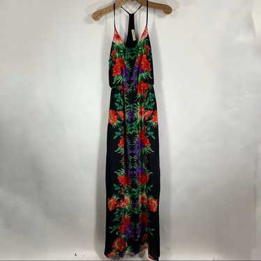 Arden B Floral Maxi Dress Tropical Halter Neck Sma