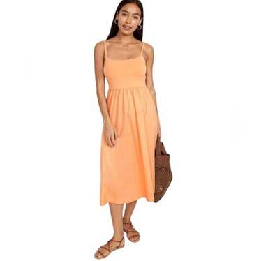 Old Navy Fit & Flare Combination Midi Orange Sunfi