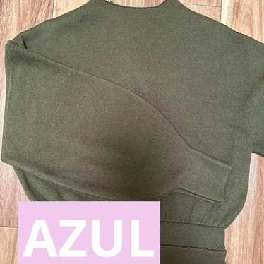 Olive Green Knit Long Sleeve Dress