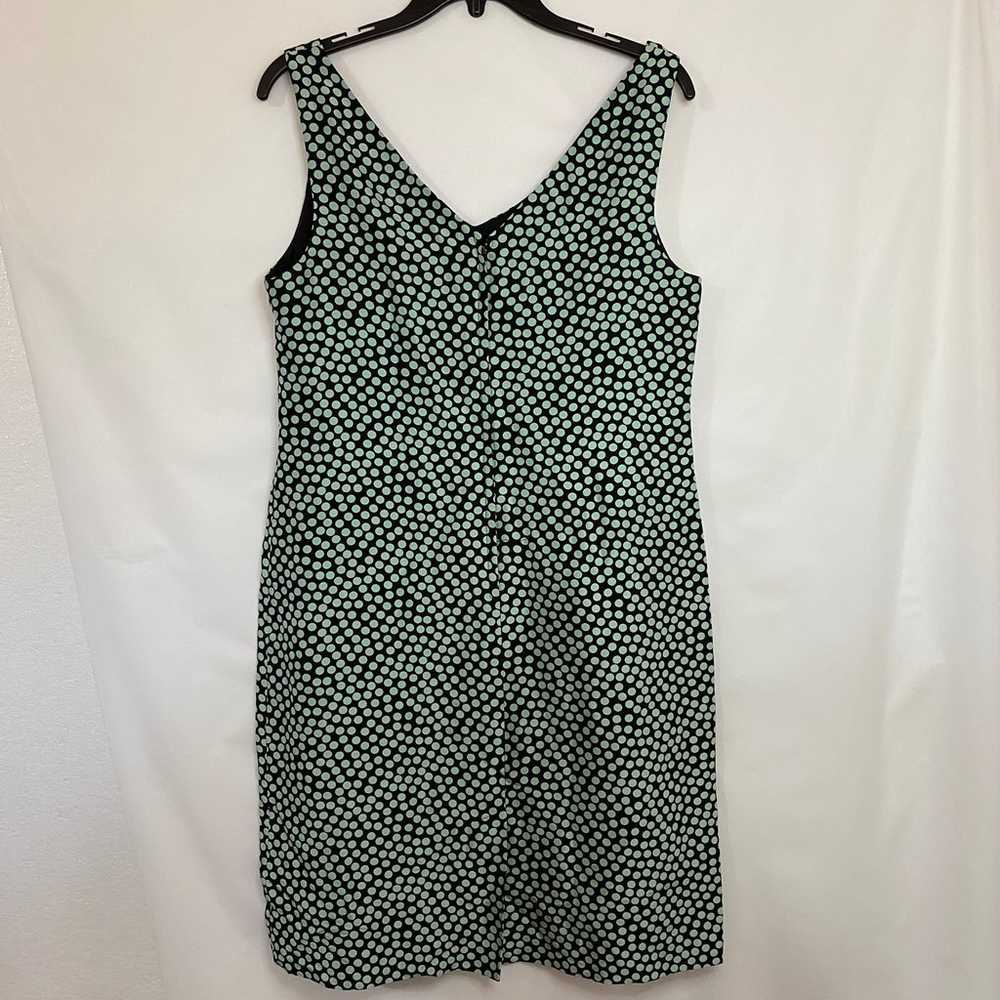 Vintage Neiman Marcus. Black & Sage Green Polka D… - image 4