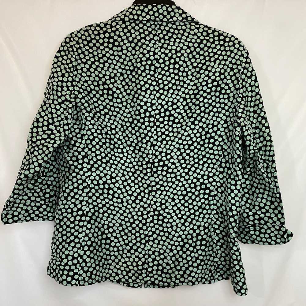 Vintage Neiman Marcus. Black & Sage Green Polka D… - image 6