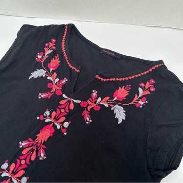 Fresh Produce Black Embroidered Cotton Dress size 