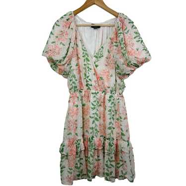 VICI Floral Chiffon Puff Sleeve Mini Dress Size M