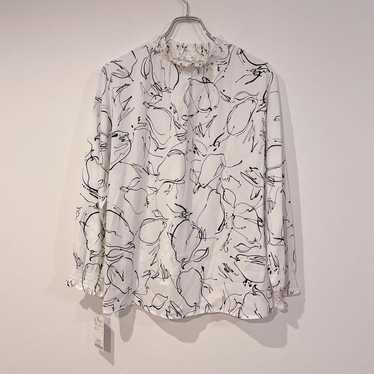 Brand new, unused long-sleeve blouse, all-over pat