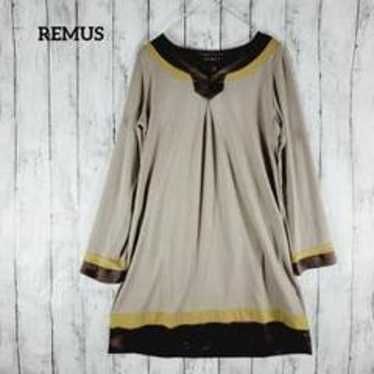 REMUS【M~L】Tunic Long Sleeve T-Shirt Cut-and-Sew Ga