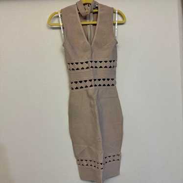 AR ANGEL Beige Bodycon Dress