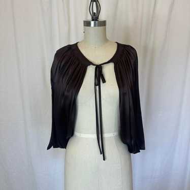 BCBG maxAzria silk cape blouse