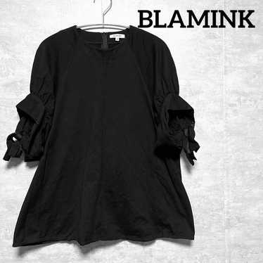 BLAMINK【38】Ribbon-Trim Tunic 3/4 Sleeve Tunic