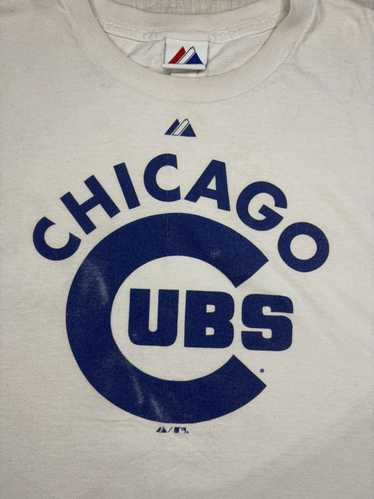 MLB × Majestic × Vintage Chicago Cubs Big C T-Shir