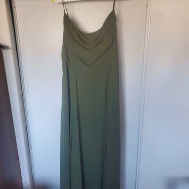 Davids bridal olive green dress