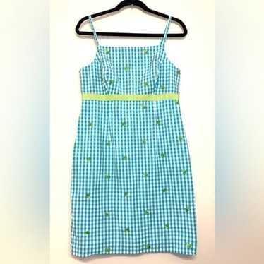 Lilly Pulitzer White Label Vintage Blue Gingham Ic