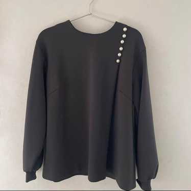 United Arrows SPONGY Side Pearl Motif Blouse 38 M