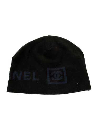 CHANEL ビーニー ブラック・ホワイト Chanel logo cap - Gem