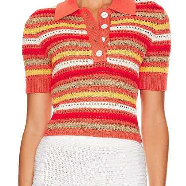 Lovers and friends crocheted striped polo