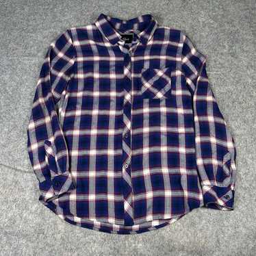 Rails Top Womens Small Button Down Plaid Red Blue… - image 1
