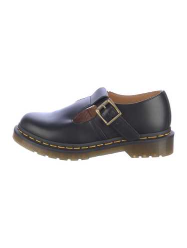 Dr. Martens Leather Flats Black Round-Toes with C… - image 1