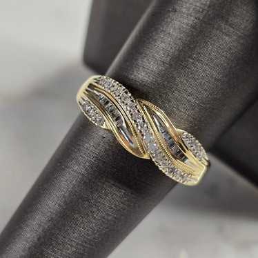 Womens Vintage Estate 14K Gold Diamond Ring 3.5g E