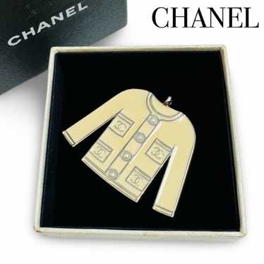 CHANEL Coco Mark Pearl Necklace Top Pendant Access