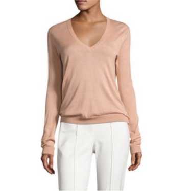 Theory Yulia Dusty Blush Rose Lightweight Silk Cas