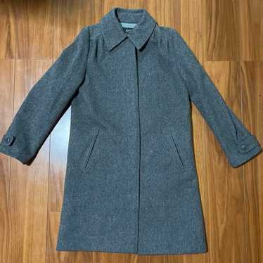 Gray wool peacoat