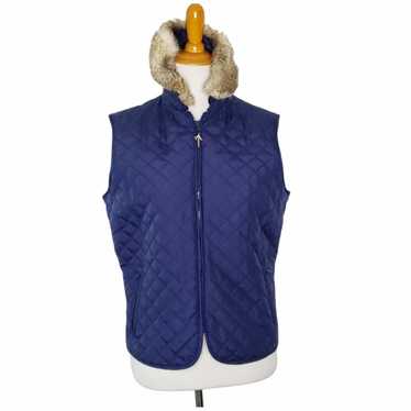 J. McLaughlin Silk Quilted Vest Collar S