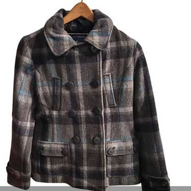 American Eagle Outfitters Gray and Blue Plaid Jack