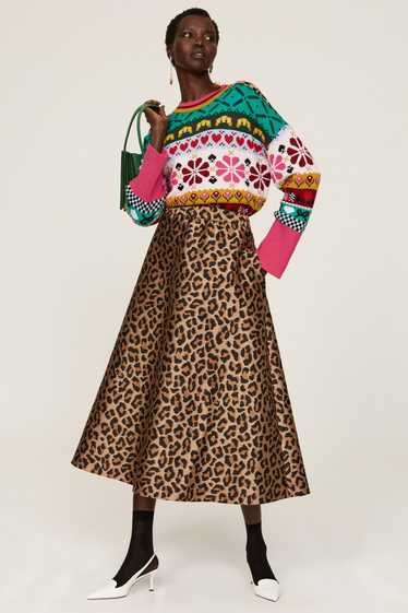 kate spade new york Leopard Midi Skirt