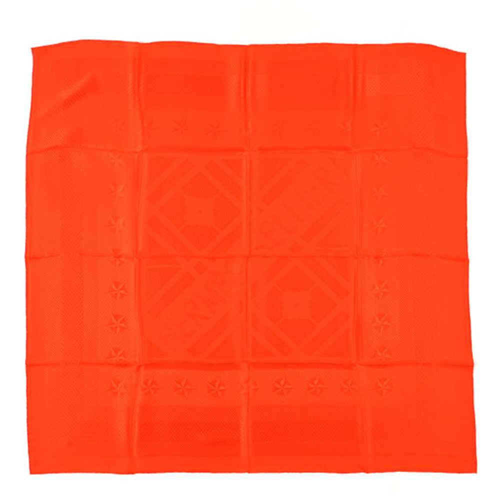 HERMES Silk Sellier Scarf 90 Orange - image 1