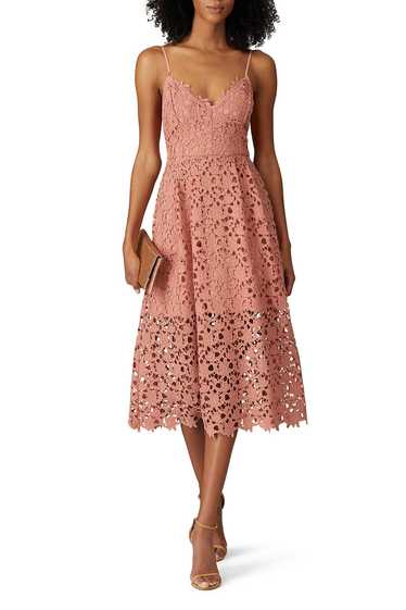 ASTR Lace A-Line Midi Dress