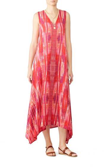 N Natori Abstract V-Neck Dress